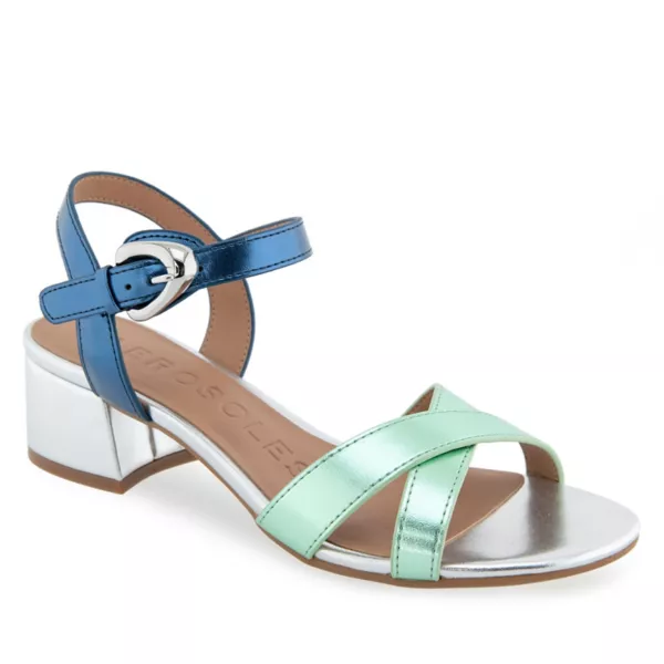 Женские босоножки на блочном каблуке Cinzia Aerosoles, цвет mermaid metallic com