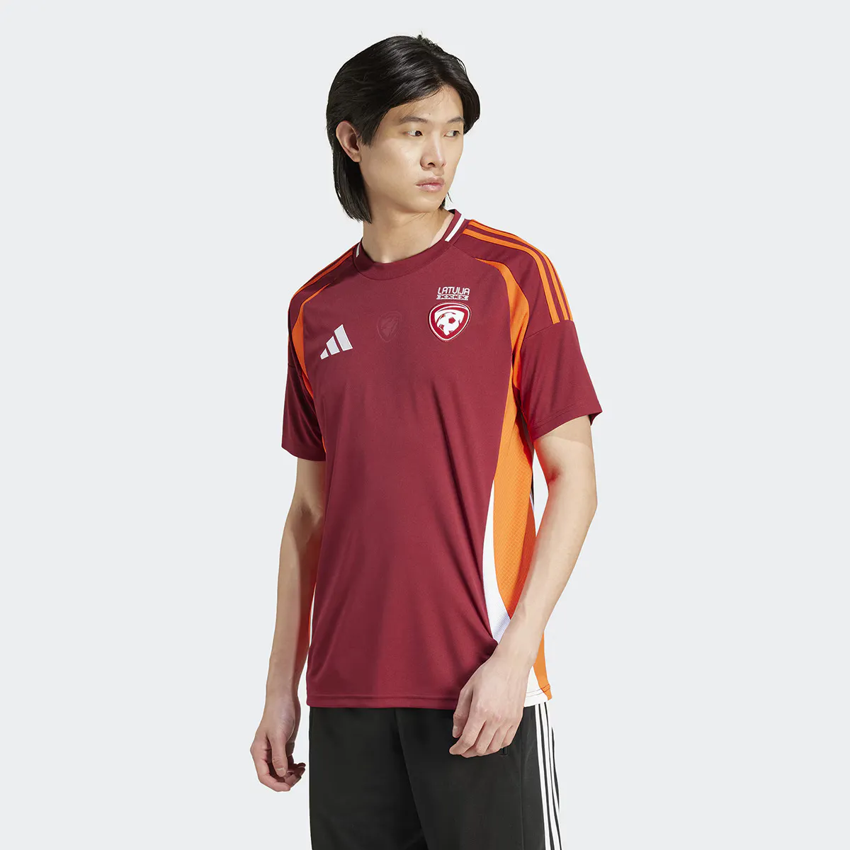 

Мужская 1-я форма Латвия 2024 Adidas футболка, красный