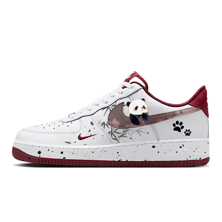 

Nike Кроссовки Air Force 1 с низким верхом, противоскользящие и износостойкие, мужские, белые, красные