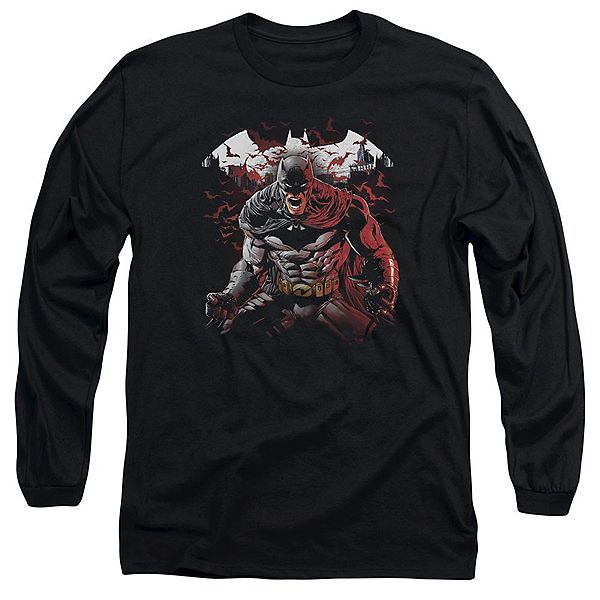 

Футболка с длинным рукавом Batman Raging Bat для взрослых Licensed Character