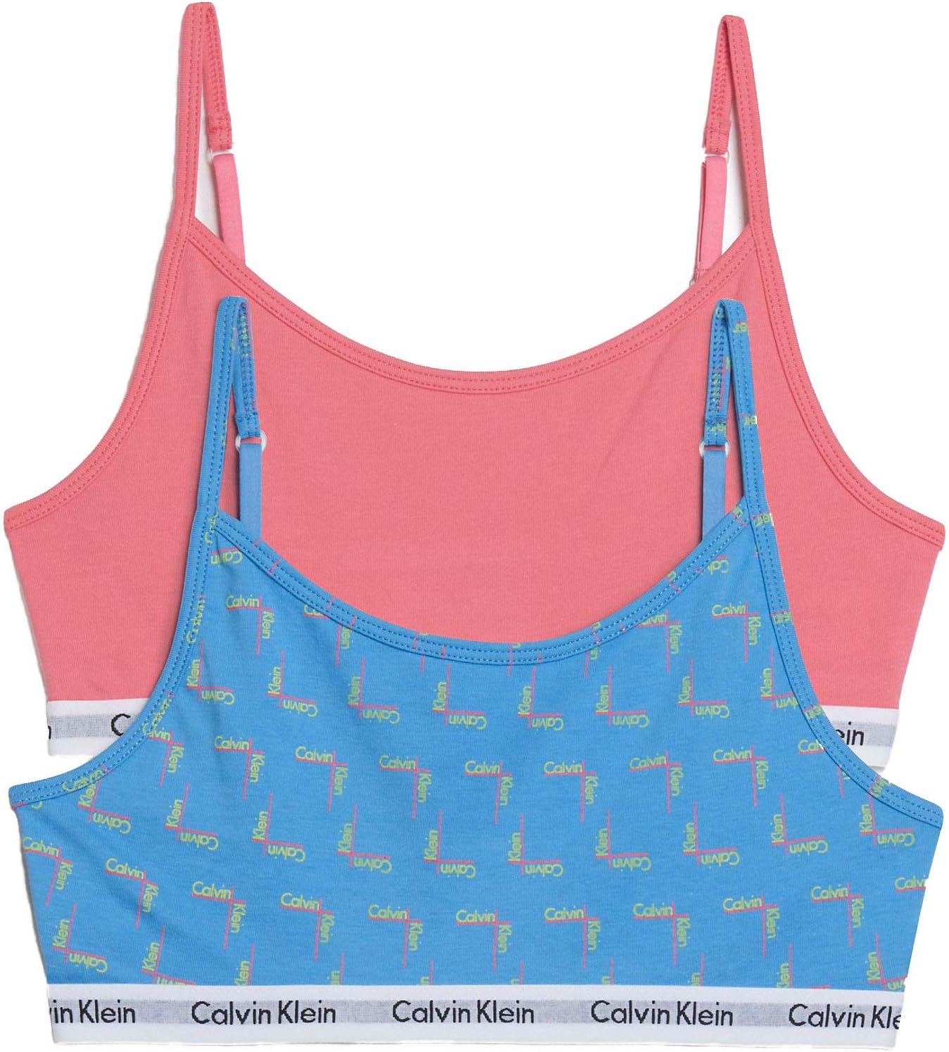 

Комплект из 2 бюстгальтеров-бралеттов Calvin Klein Girl's Modern Cotton Bralette, Pink Lemonade(71123-488)/Blue