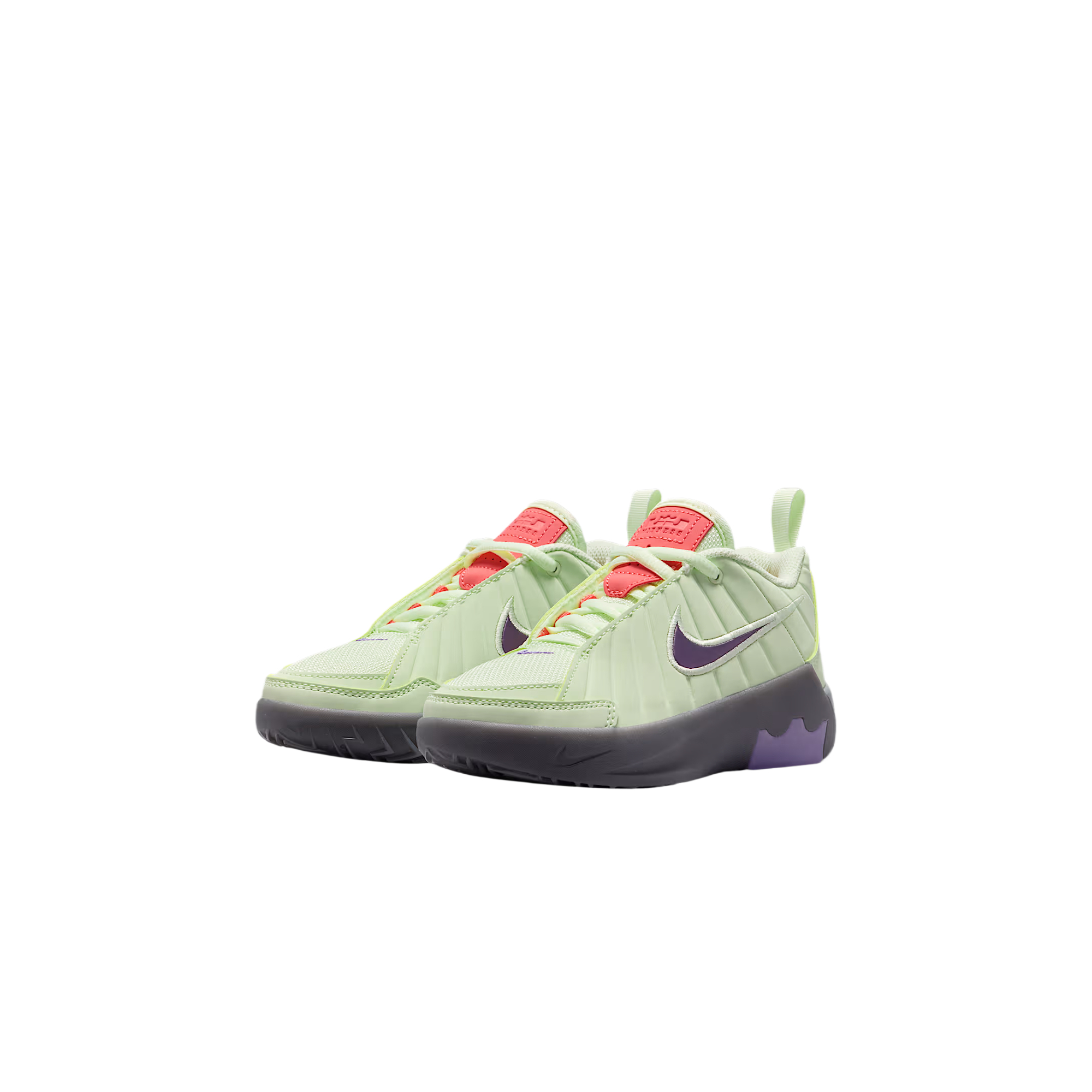Низкие баскетбольные кроссовки Kids' Nike, светло neon желтый/черный/smoke серый/multicolor — фото 4