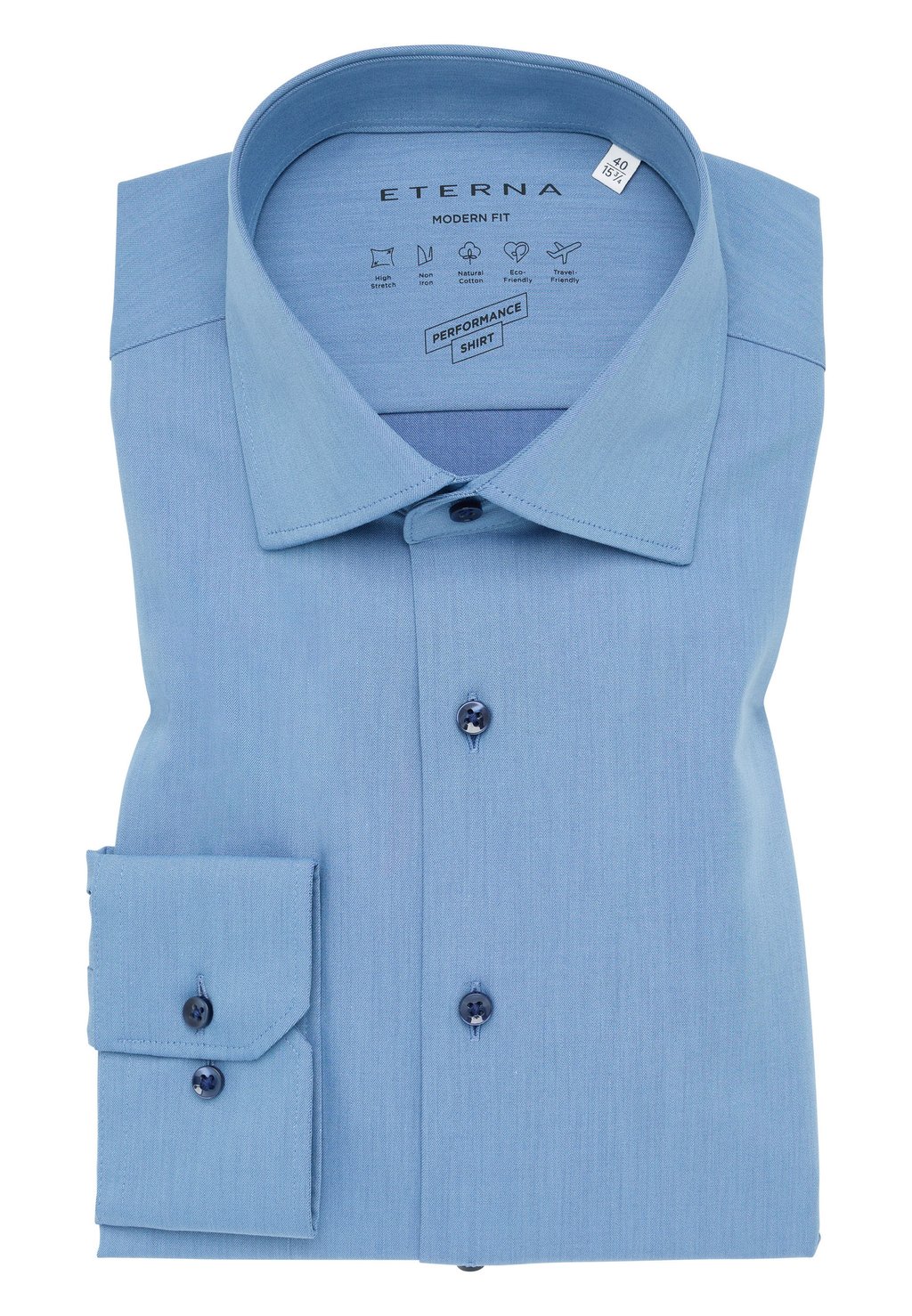 

Рубашка PERFORMANCE SHIRT MODERN FIT Eterna, темно-синий