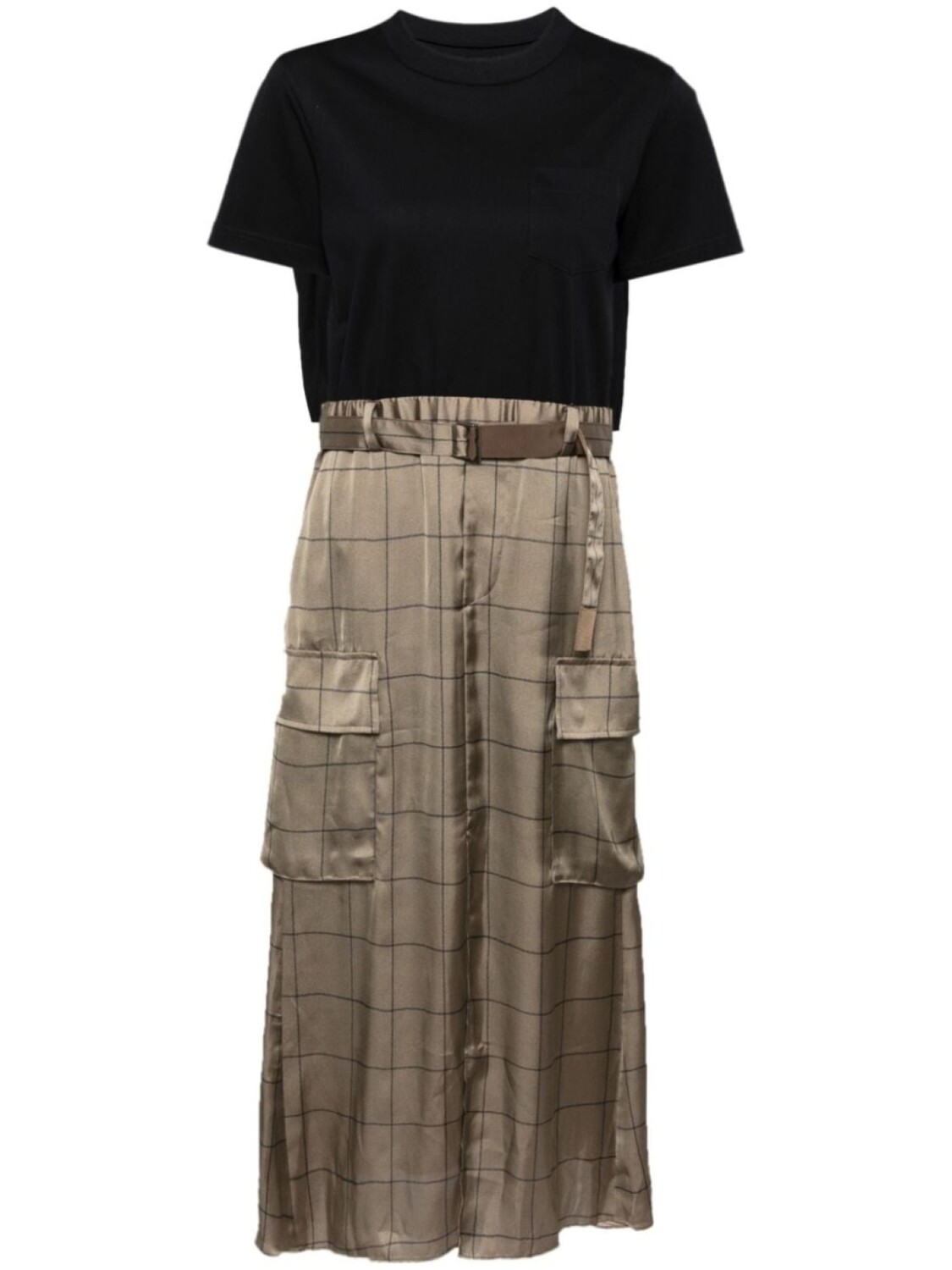 

Sacai платье в клетку Windowpane, синий