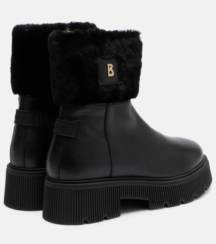 Туринские кожаные ботинки щиколотки с овчиной Bogner, Black — фото 2