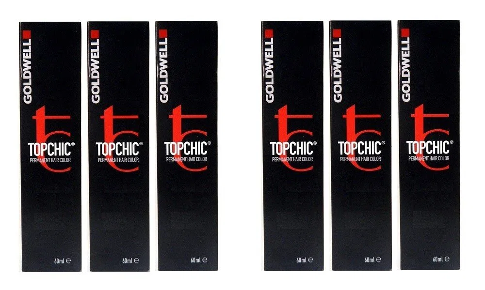 Стойкая краска для волос Goldwell Topchic 5NN, светло-коричневый экстра, 6 x 60 мл No brand
