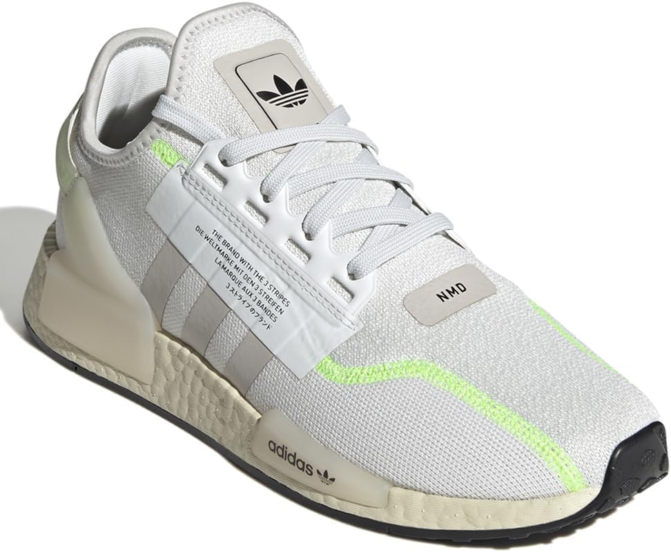 Мужские кроссовки Adidas NMD R1 V2, белый/серый/зеленый — фото 2