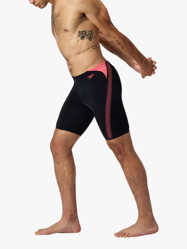 

Плавательные шорты hyperboom jammer Speedo, цвет Black/Coral