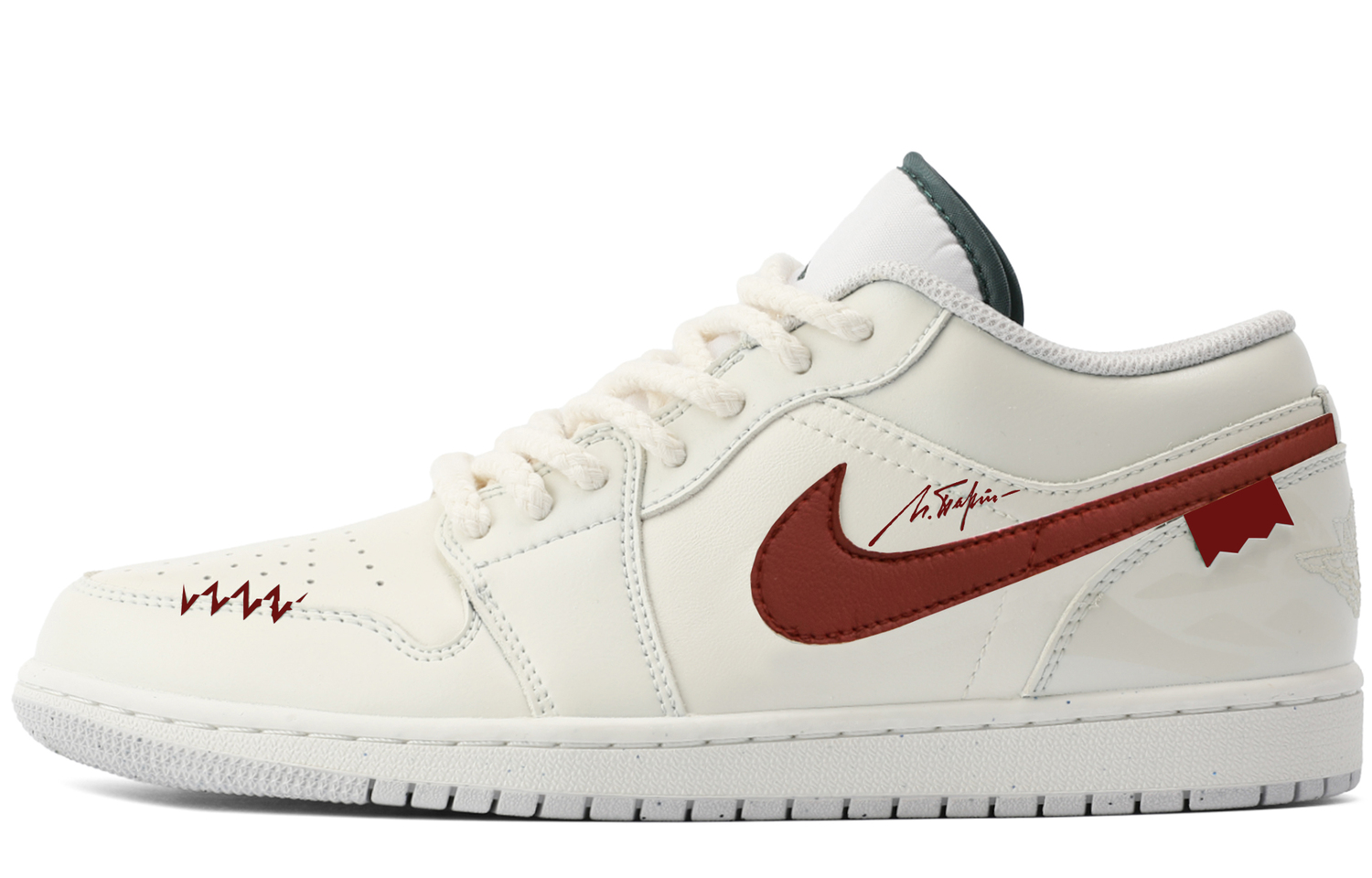 

Кроссовки баскетбольные низкие Air 1 Wear resistant And Lightweight Unisex Jordan, экрю