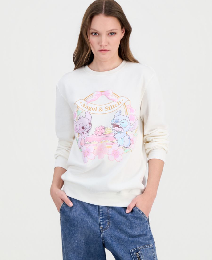 

Детская толстовка с круглым вырезом Angel & Stitch Disney, Egret