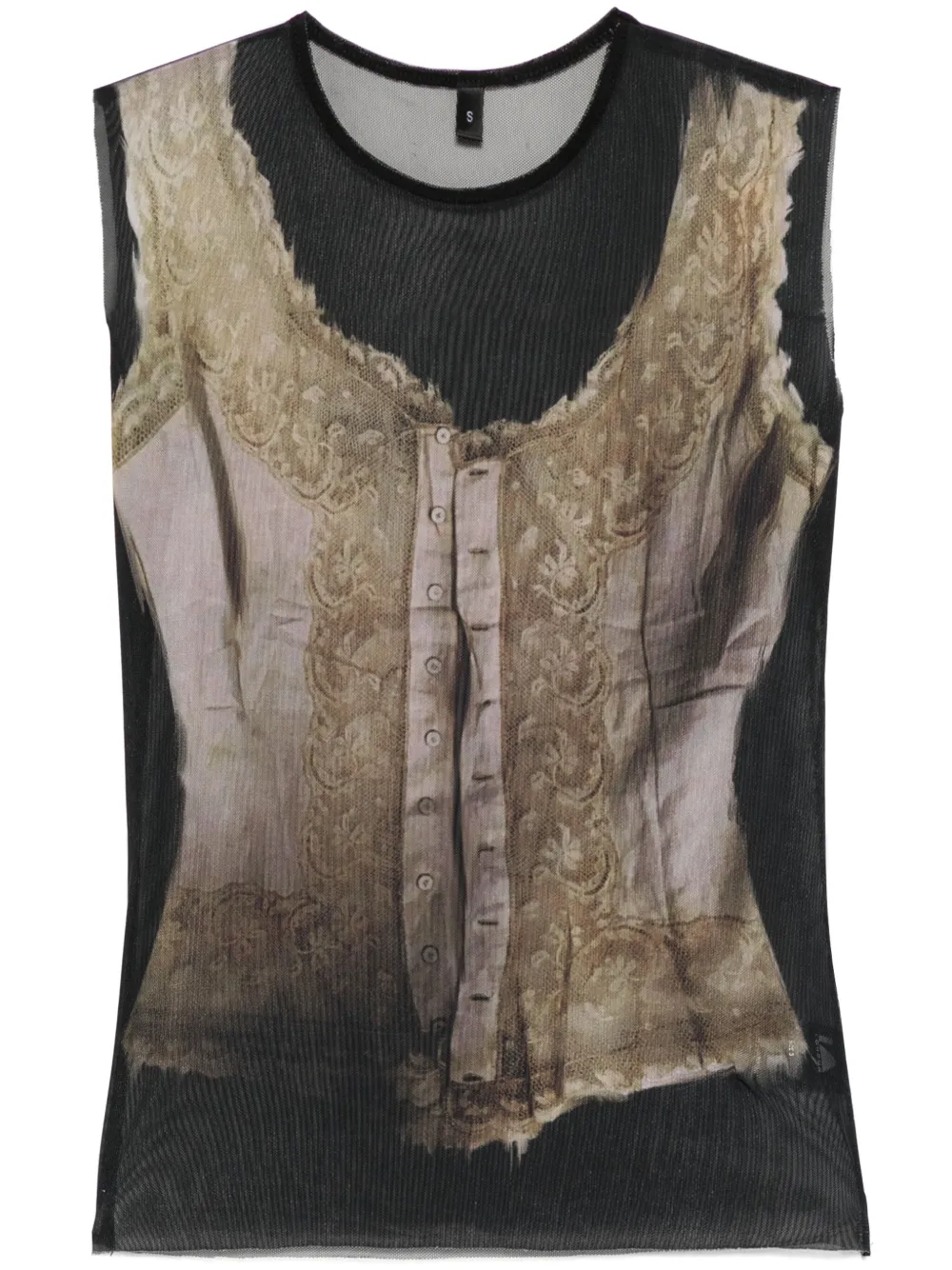 

Топ с графичным принтом IA LONDON, черный