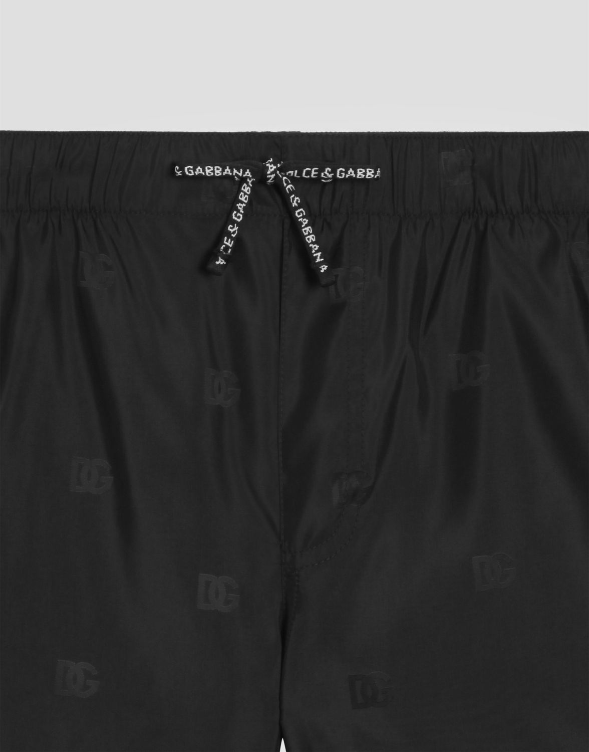 Плавательные шорты из нейлонового жаккарда средней длины DOLCE & GABBANA, черный — фото 3