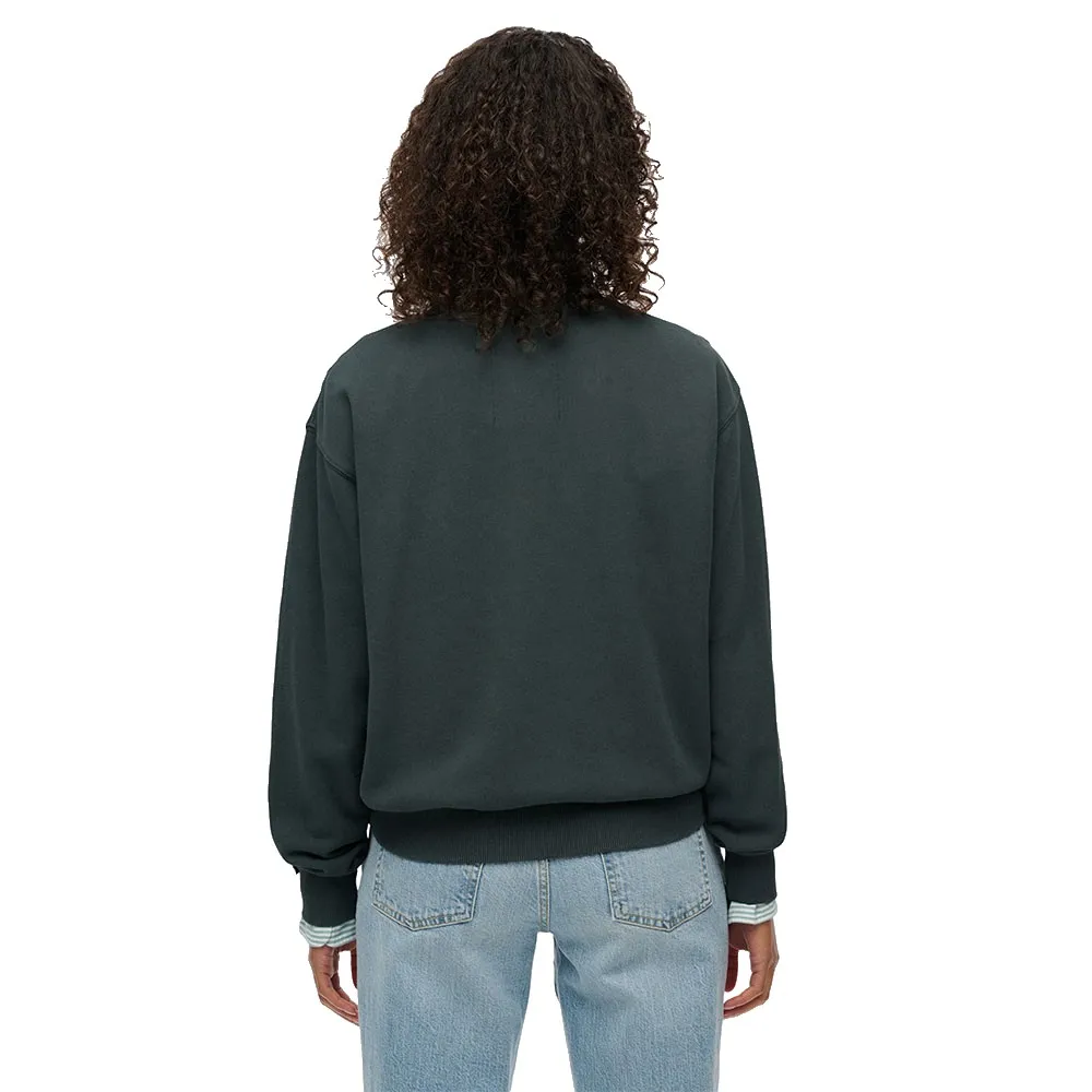 Толстовка Superdry Lo-Fi Outdoor Loose Crew, зеленый — фото 2