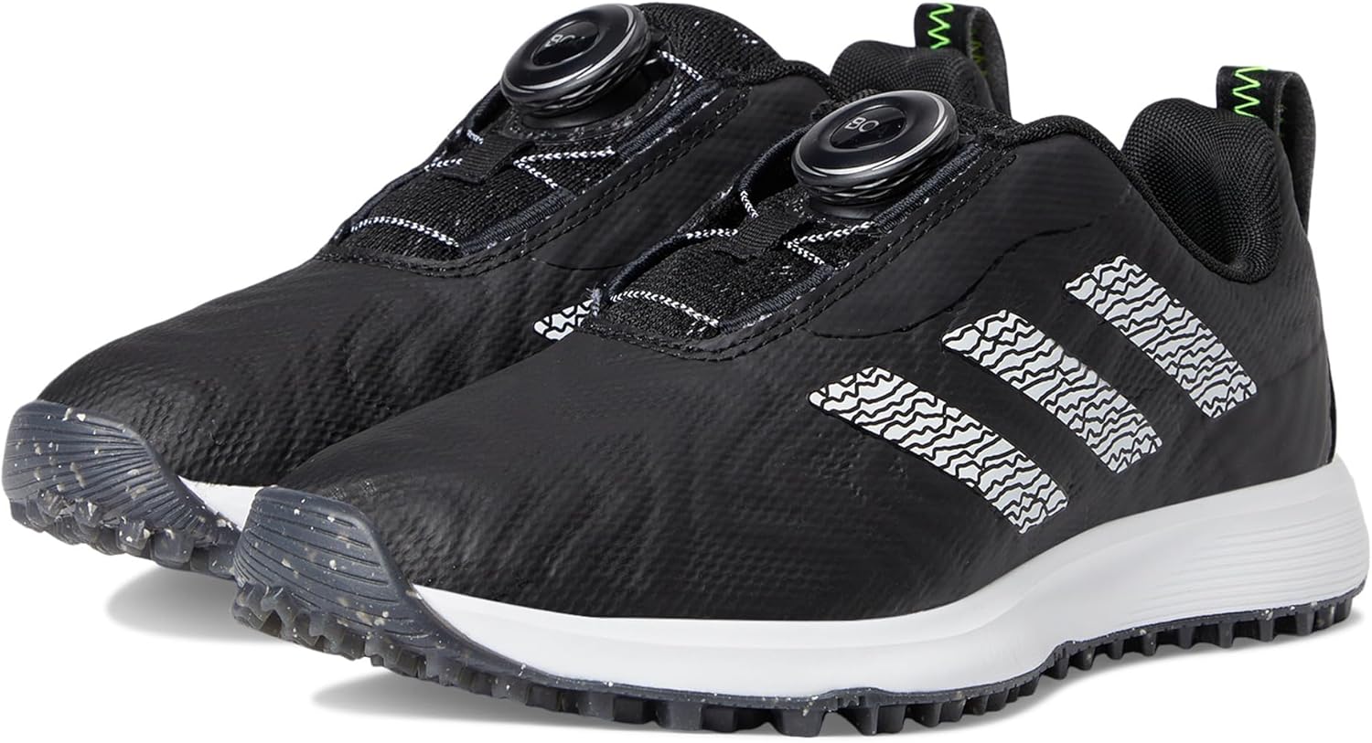 

Детские кроссовки для гольфа Adidas Unisex Codechaos Boa 25 без шипов, белый/черный/желтый/ярко-желтый