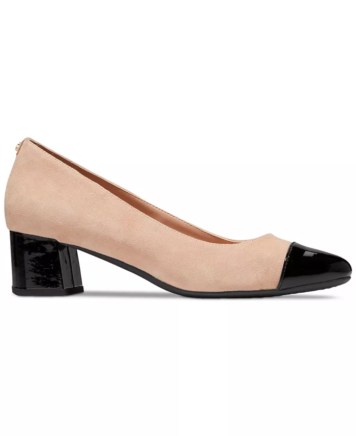 Женские туфли-лодочки на блочном каблуке Cole Haan, коричневый/бежевый — фото 2