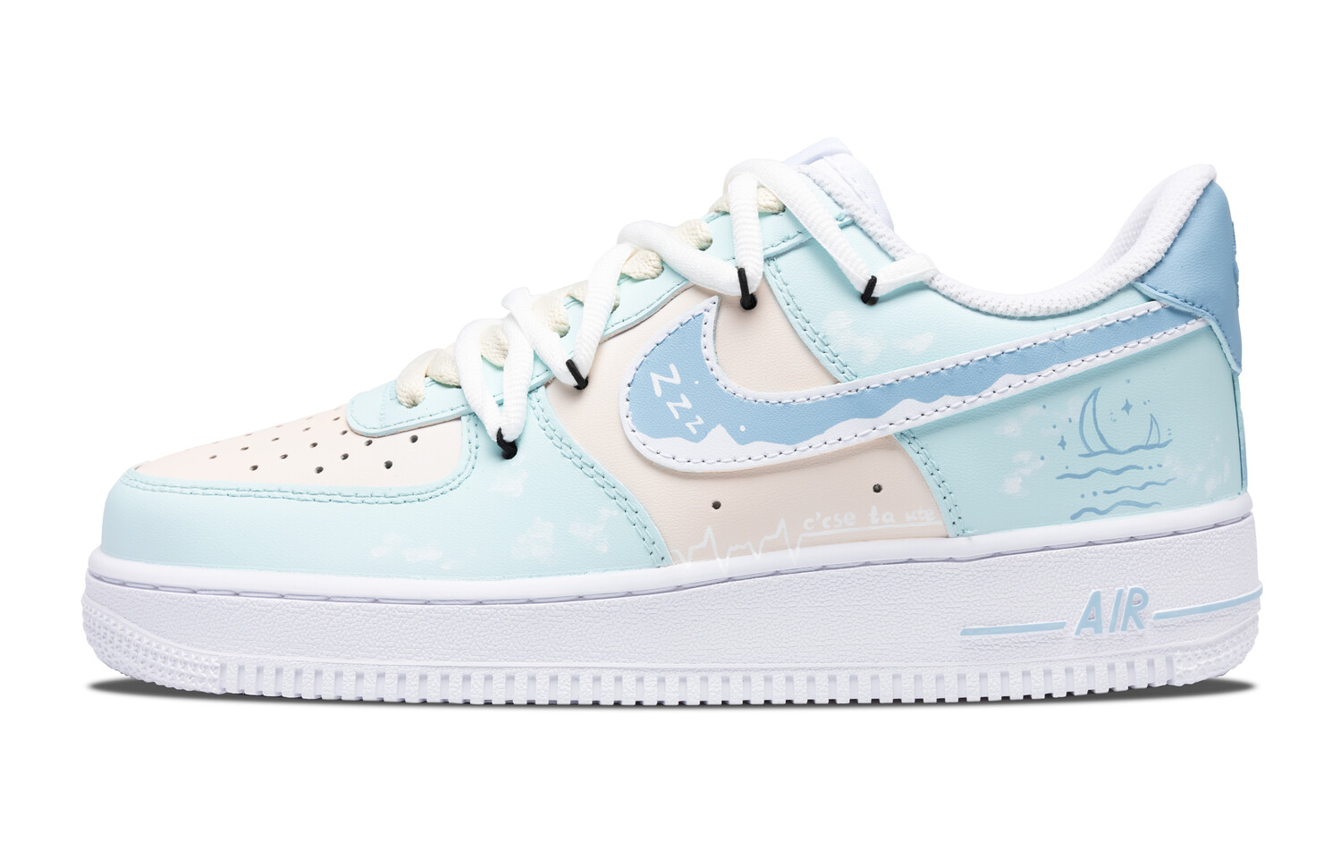 

Кроссовки Nike Air Force 1 Skateboarding Shoes Unisex Low-top Blue/White, белый/синий