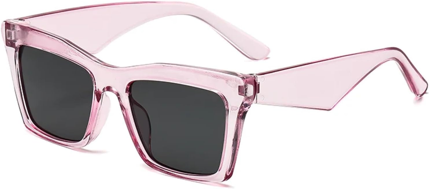 

Винтажные модные классические солнцезащитные очки для женщин, очки с защитой от УФ-излучения UV400, панк-очки для мужчин, простые солнцезащитные очки TKKTLLT, Clear Pink