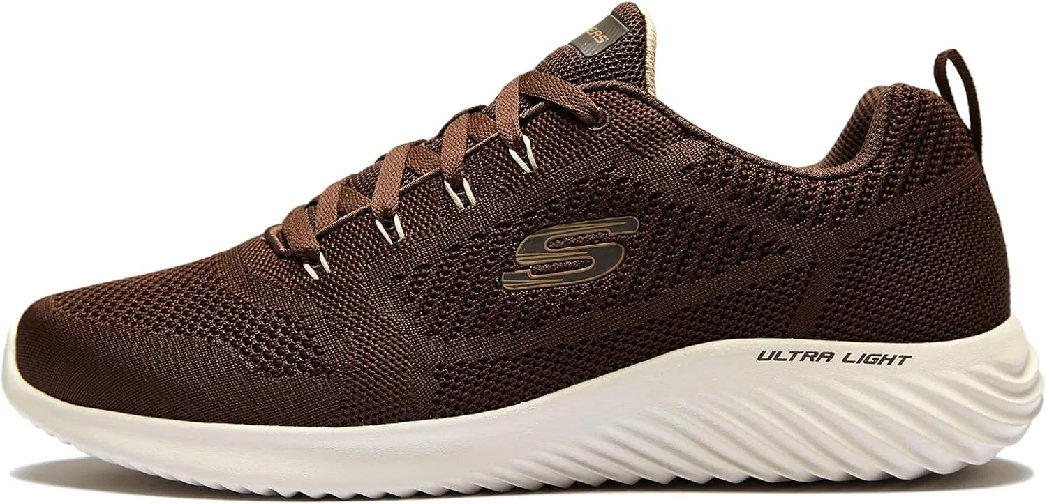 Мужские кроссовки Skechers Bounder Rinstet, 2-Brown Knit With Brown Trim
