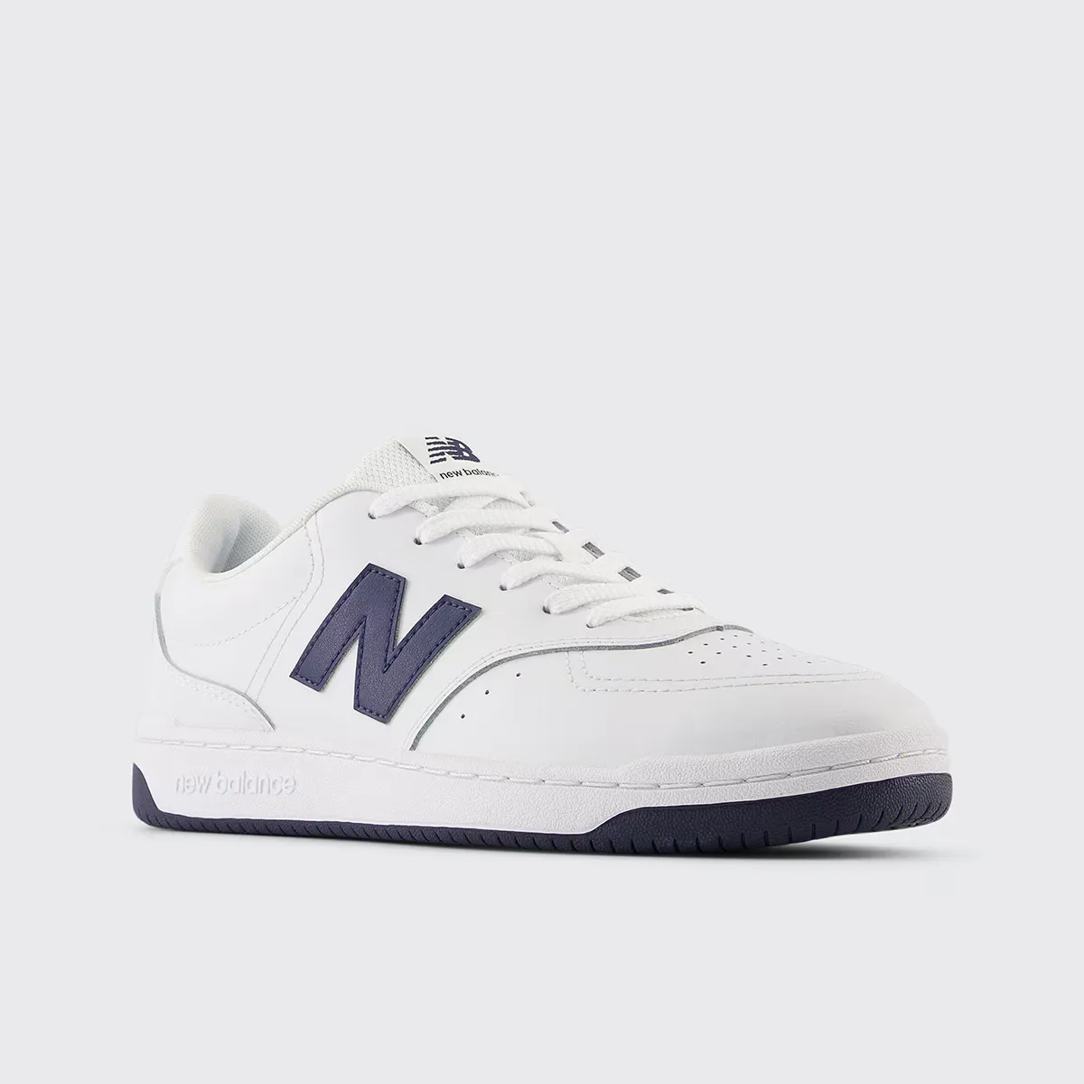 New Balance BB80 унисекс повседневные кроссовки, белый/темно-синий — фото 2