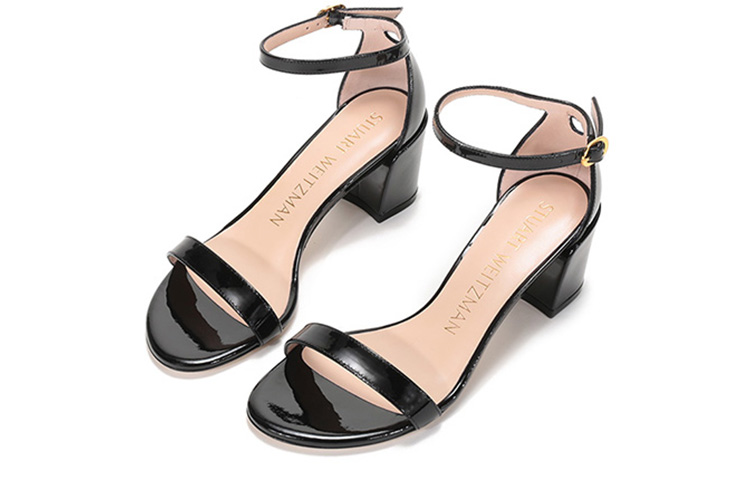 SW One Strap Sandals Women's Black Stuart Weitzman — фото 3