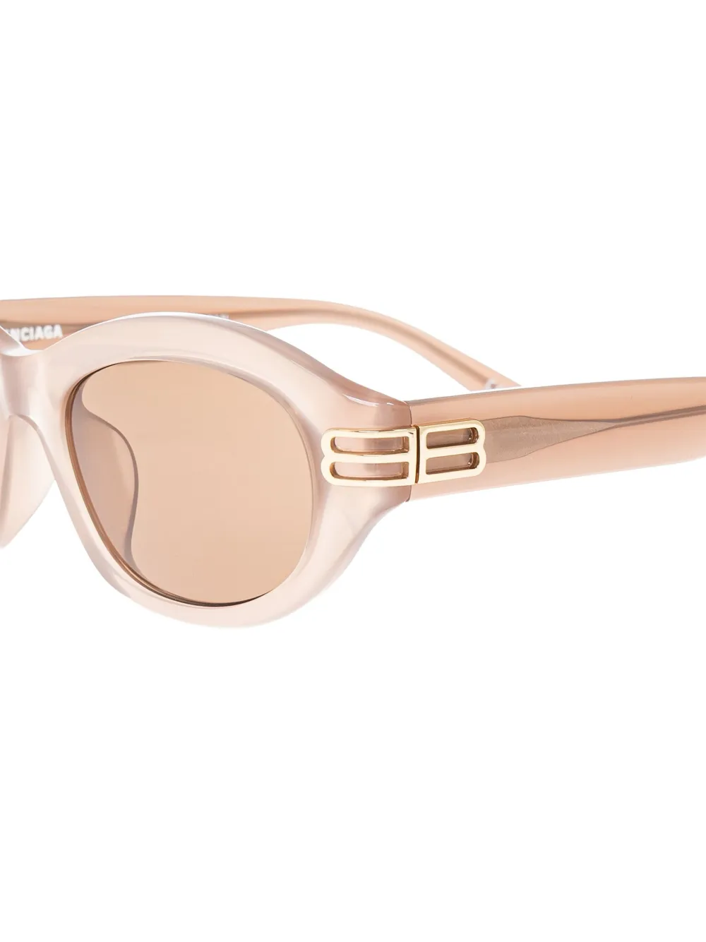 Солнцезащитные очки в овальной оправе Balenciaga Eyewear, розовый — фото 3