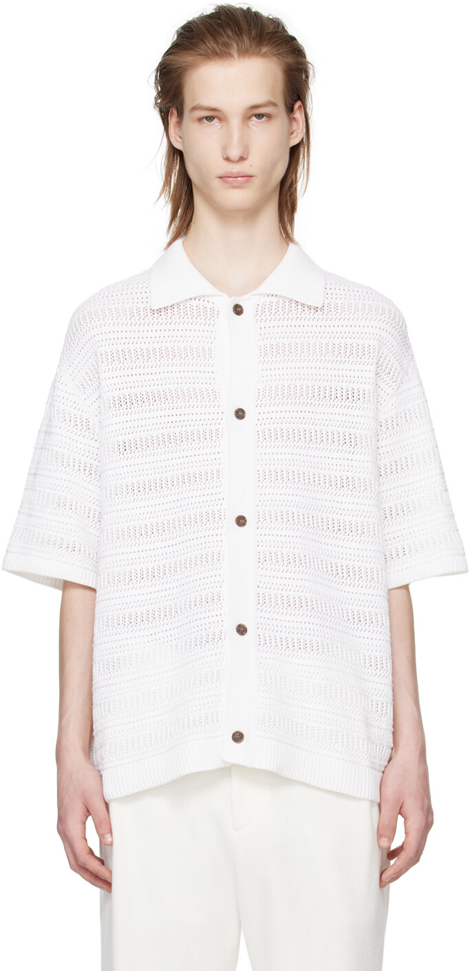 

Белый кардиган с коротким рукавом Solid Homme