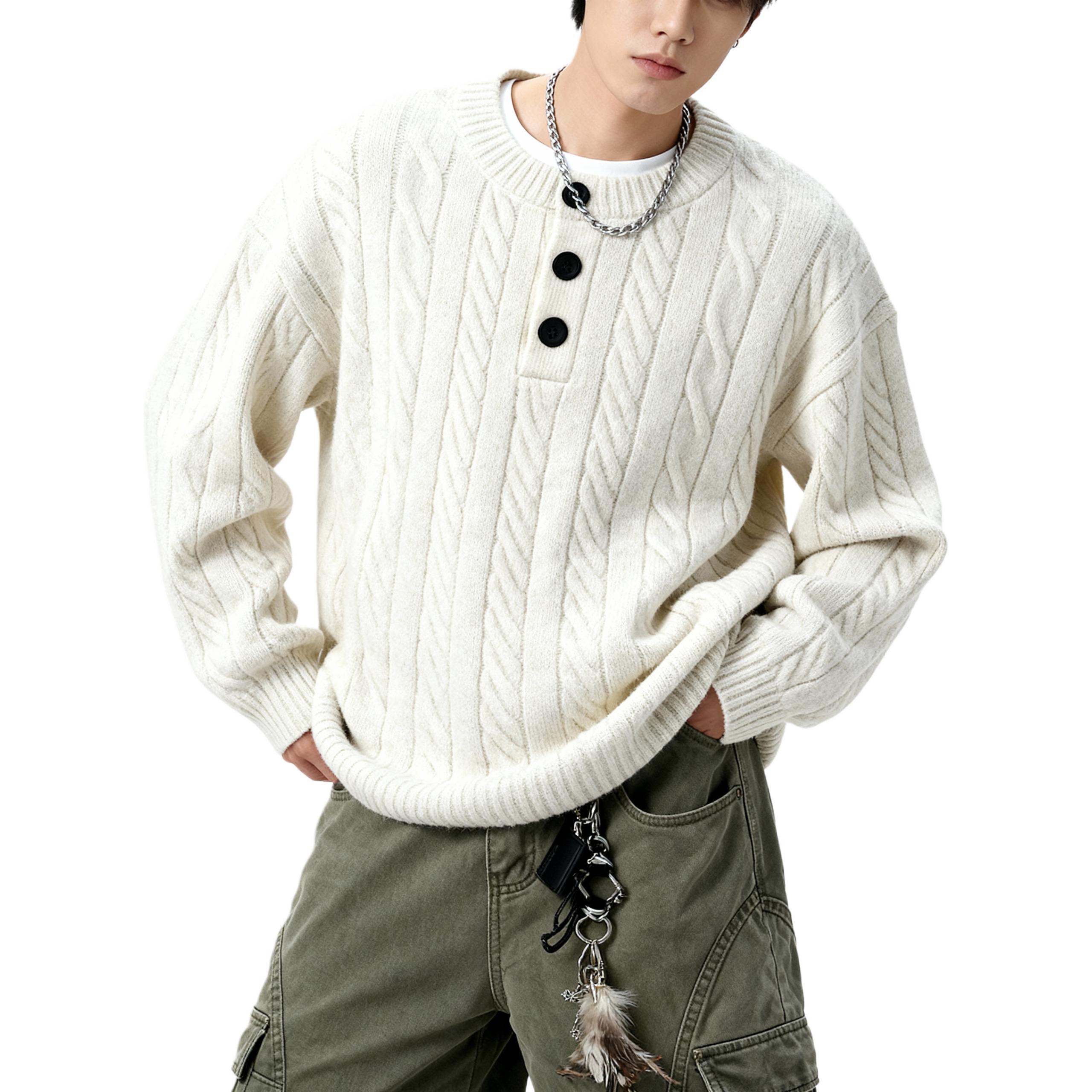 

Трикотажный свитер Unisex с круглым вырезом Moderate Others X1617, бежевый knitted fabric top