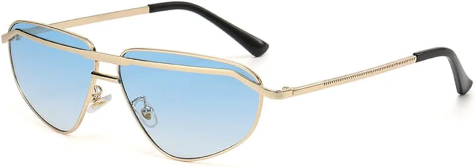 

Спортивные солнцезащитные очки Y2K для женщин и мужчин, солнцезащитные очки с защитой от УФ-излучения UV400, цветные зеркальные модные очки KTUCN, C5blue