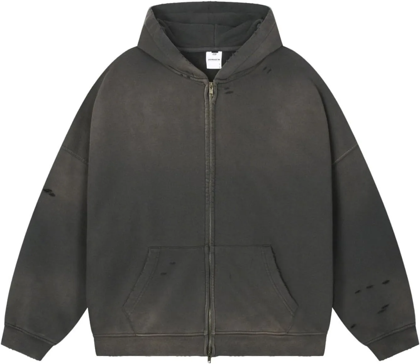 

Худи с молнией для мужчин, 100% хлопок, свободный крой, винтажный стиль FXVZVFES