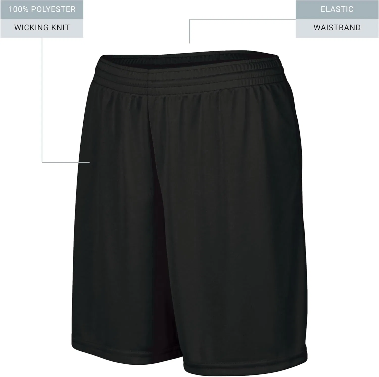 Женские спортивные шорты Augusta Sportswear Octane с длиной внутреннего шва 7 дюймов. Спортивная одежда для женщин, черный — фото 3