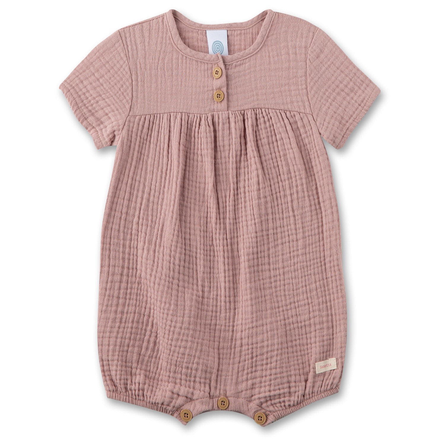 

Комбинезон Sanetta Newborn Unisex Overall Short Musseline, цвет Silver Pink