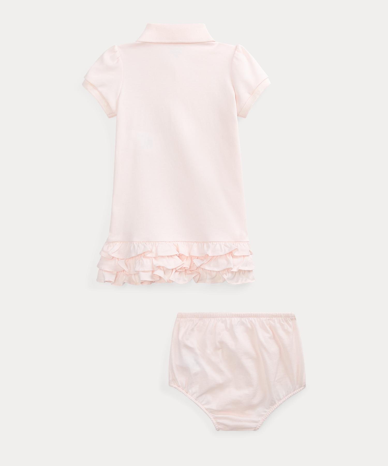 Детское платье-поло с оборками и панталоны Polo Ralph Lauren, 650 Pink — фото 2