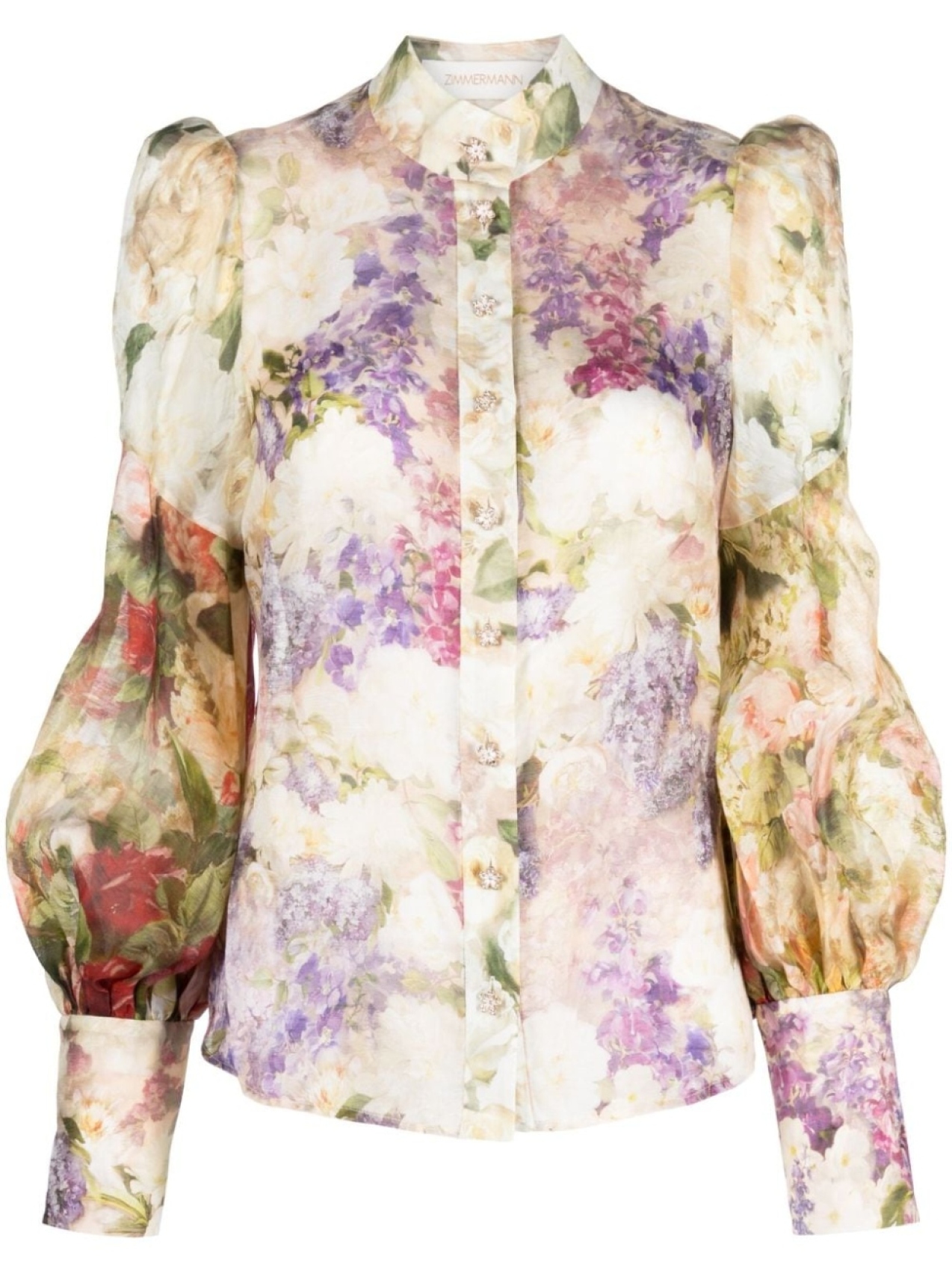 

ZIMMERMANN Sensory floral-print blouse, нейтральный цвет