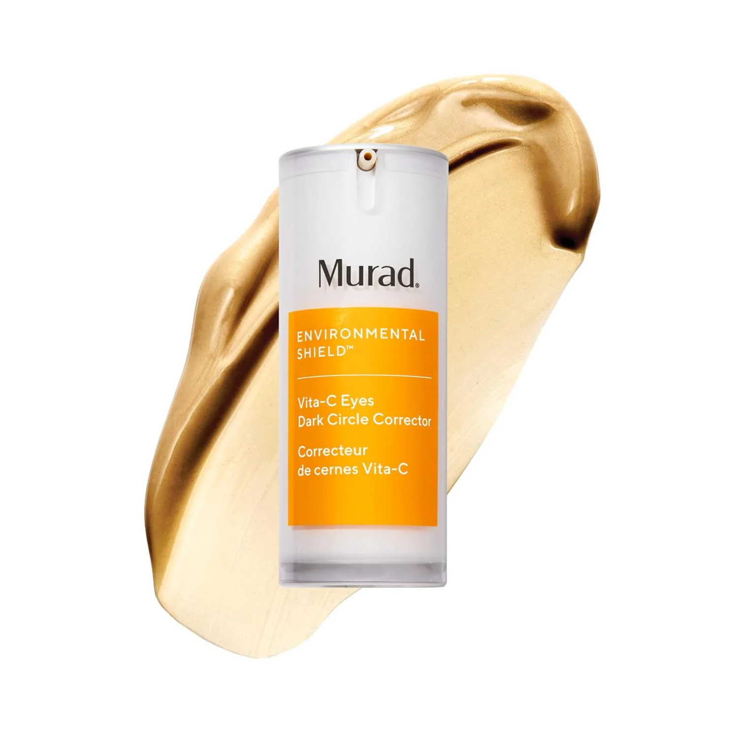 Murad Vita-C Eyes Dark Circle Corrector - сыворотка для глаз с золотом, витамином C, водорослями и огурцом для осветления, уменьшения отечности и разглаживания морщин, 15 мл