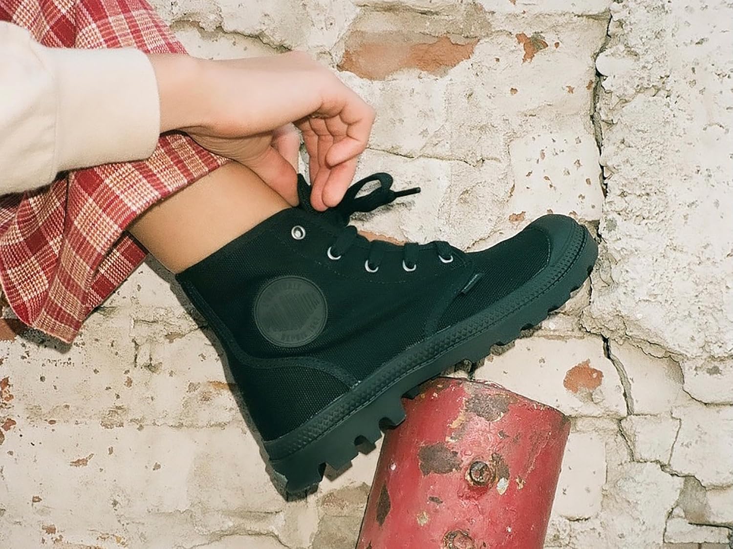 Мужские ботинки Palladium Pampa Hi Originale из канваса, Black/Black — фото 4