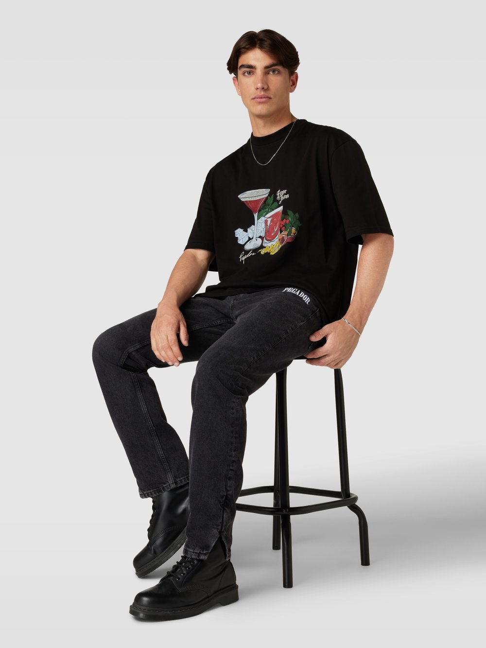 

Джинсы с пришитыми этикетками модель «Carpe» Pegador, черный