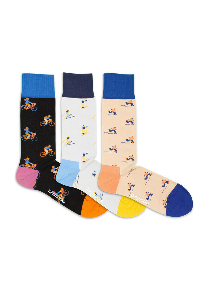 

Подарочный набор носков «спорт круглый год» 3 шт. Dilly Socks, мультиколор