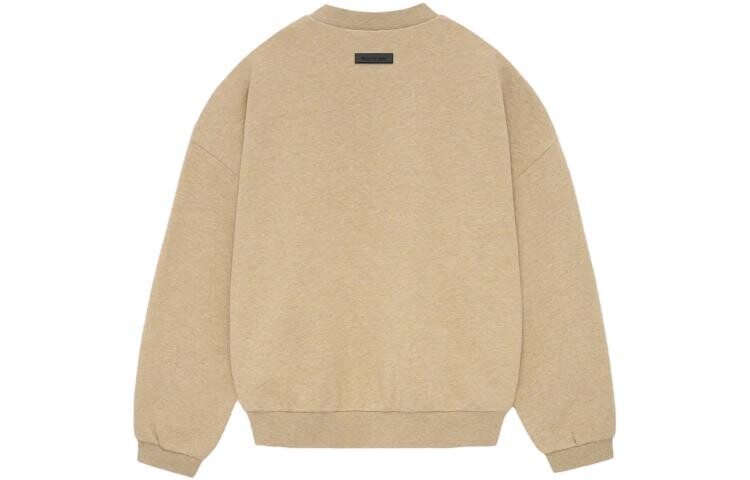 Толстовка с круглым вырезом и вышитым логотипом Fear Of God Essentials, цвет Gold Heather — фото 2
