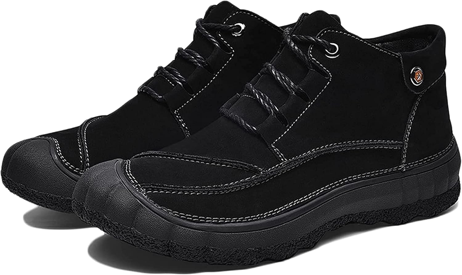 

Мужские зимние плюшевые утепленные наружные низкие походные легкие ботинки Yiozoi, черный