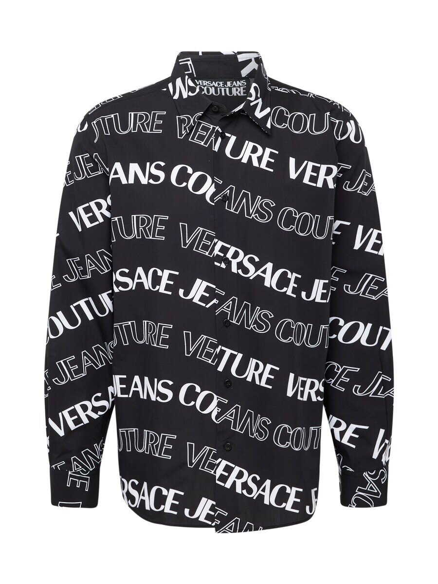 

Повседневная рубашка Versace Jeans Couture Comfort fit Button Up Shirt, черный