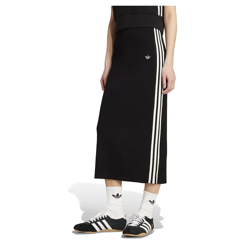 

Юбка adidas Originals Adicolor Knit 3 Stripes skirt, черный