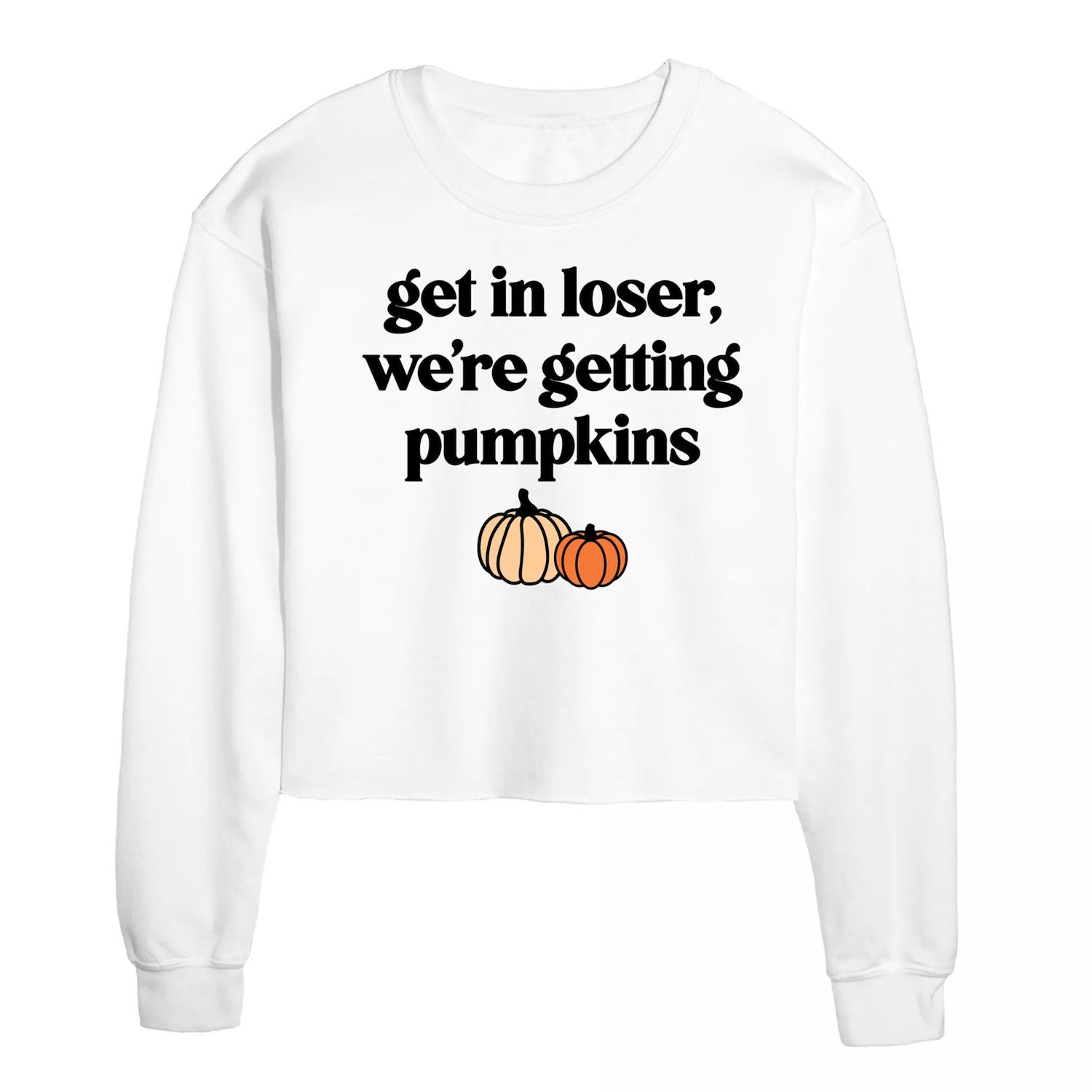 

Укороченный флис с рисунком Get In Loser Pumpkins для юниоров Licensed Character, белый