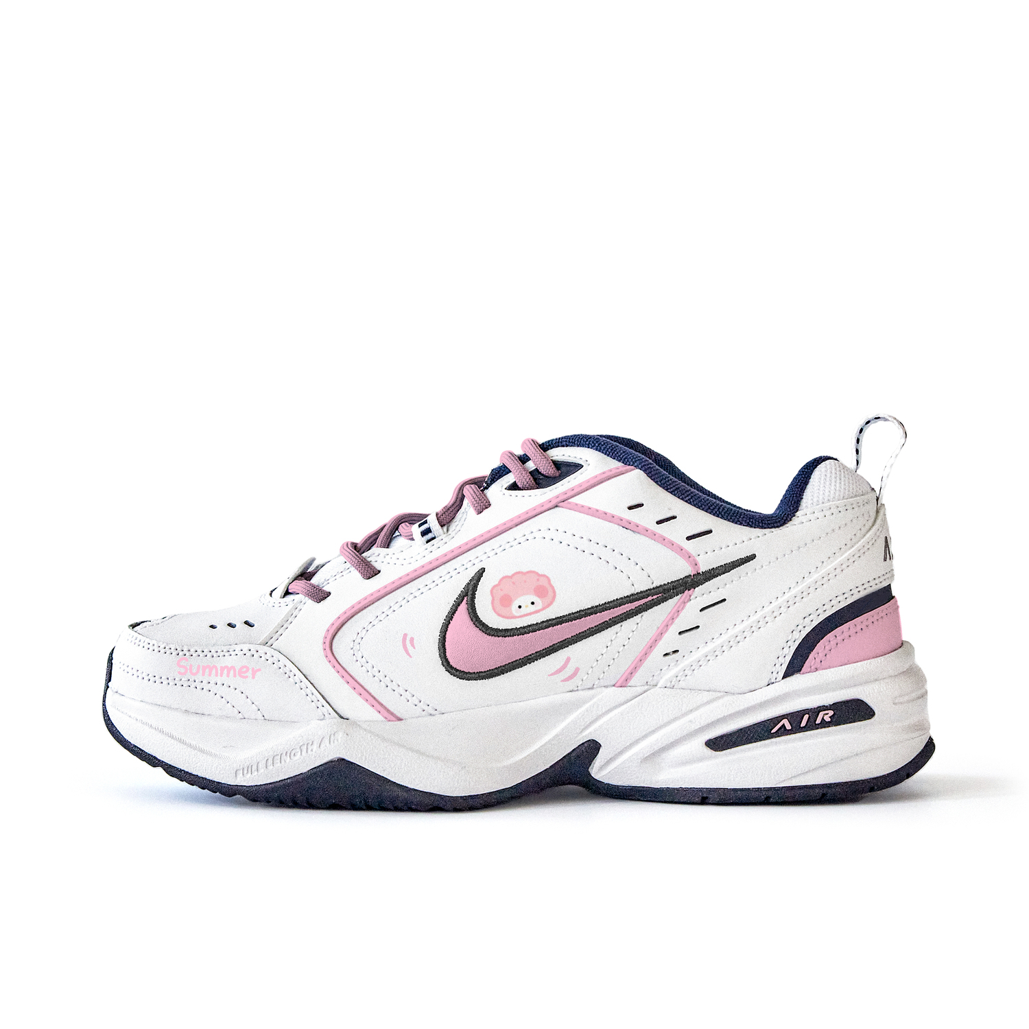 

Nike Air Monarch 4 противоскользящие износостойкие низкие массивные кроссовки унисекс белый цвет, цвет White