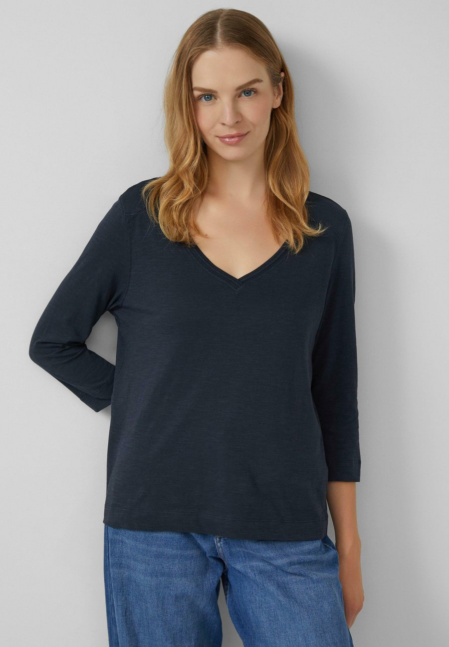

Топ s.Oliver 3/4-ARM MIT TIEFEM V-AUSSCHNITT, Navy/Dark Blue