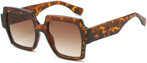 

Солнцезащитные очки для женщин в винтажном стиле, солнцезащитные очки для мужчин, большие солнцезащитные очки с защитой от УФ-излучения UV400 MTZJH, Leopard