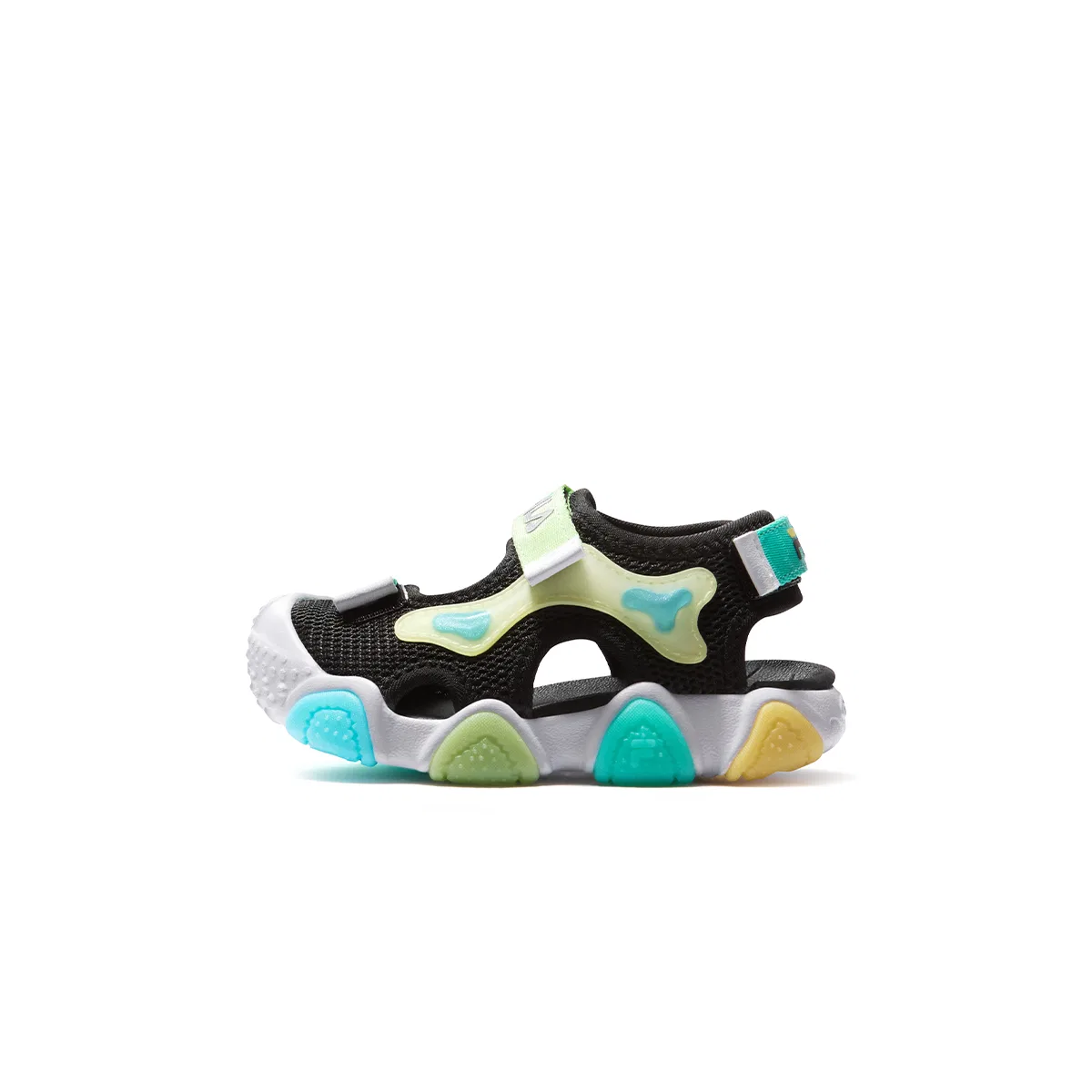 Детские сандалии SEASON FSW из ткани Ebony/Jade Sandalwood Green для младенцев и малышей FILA KIDS