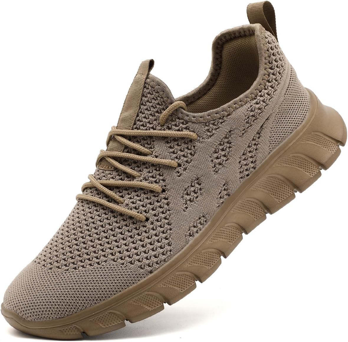 

Мужские дышащие кроссовки для бега, комфортные кроссовки для ходьбы, для спортзала, фитнеса, повседневной носки, модные, для тренировок, с нескользящей подошвой, легкие Xkowuo, хаки