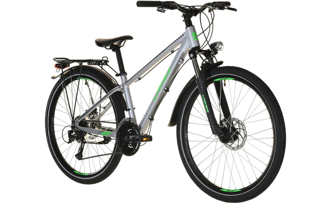 Молодежный велосипед Lakes Free 26 MD - 26 дюймов - Diamant - 2024, цвет Grau|midgrey/black/neon green — фото 2
