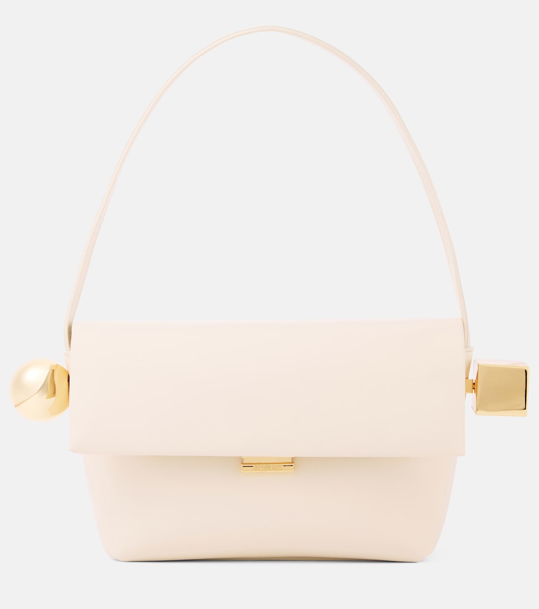 

Кожаная сумка через плечо Le Rond Carré Jacquemus, Light Ivory