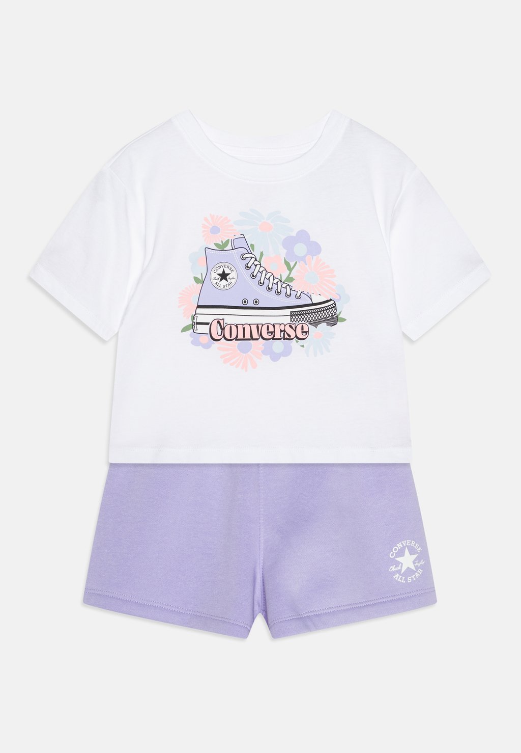 

Футболка с принтом FLORAL SNEAKER TEE Converse, сиреневый
